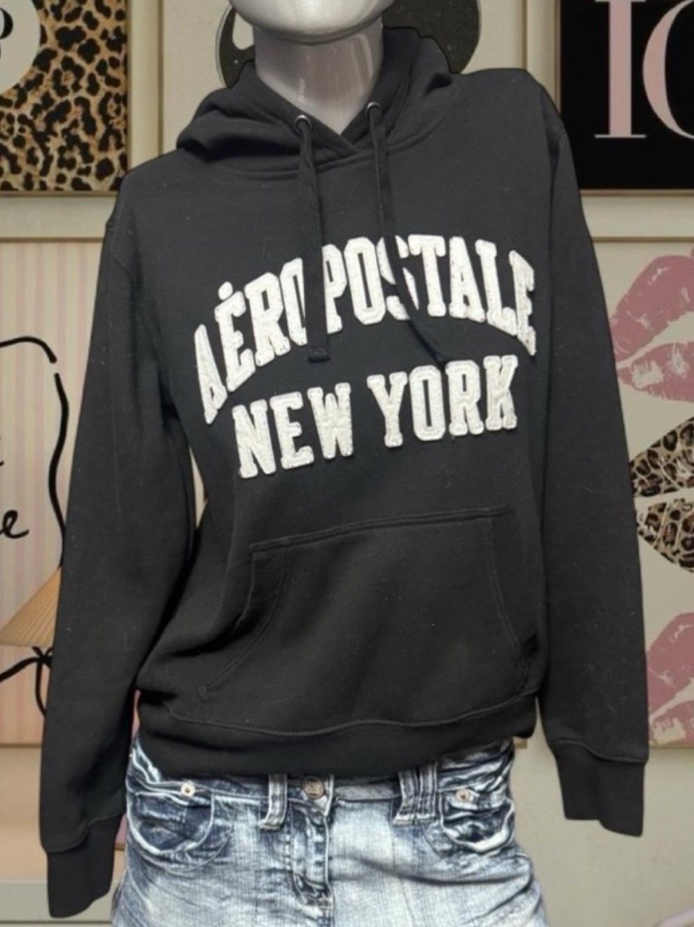 Aeropostale Black/White Hoodie